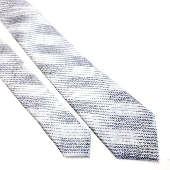 Stacy Adams Microfiber Gray Striped Gradient Skinny - Picture 1 of 6